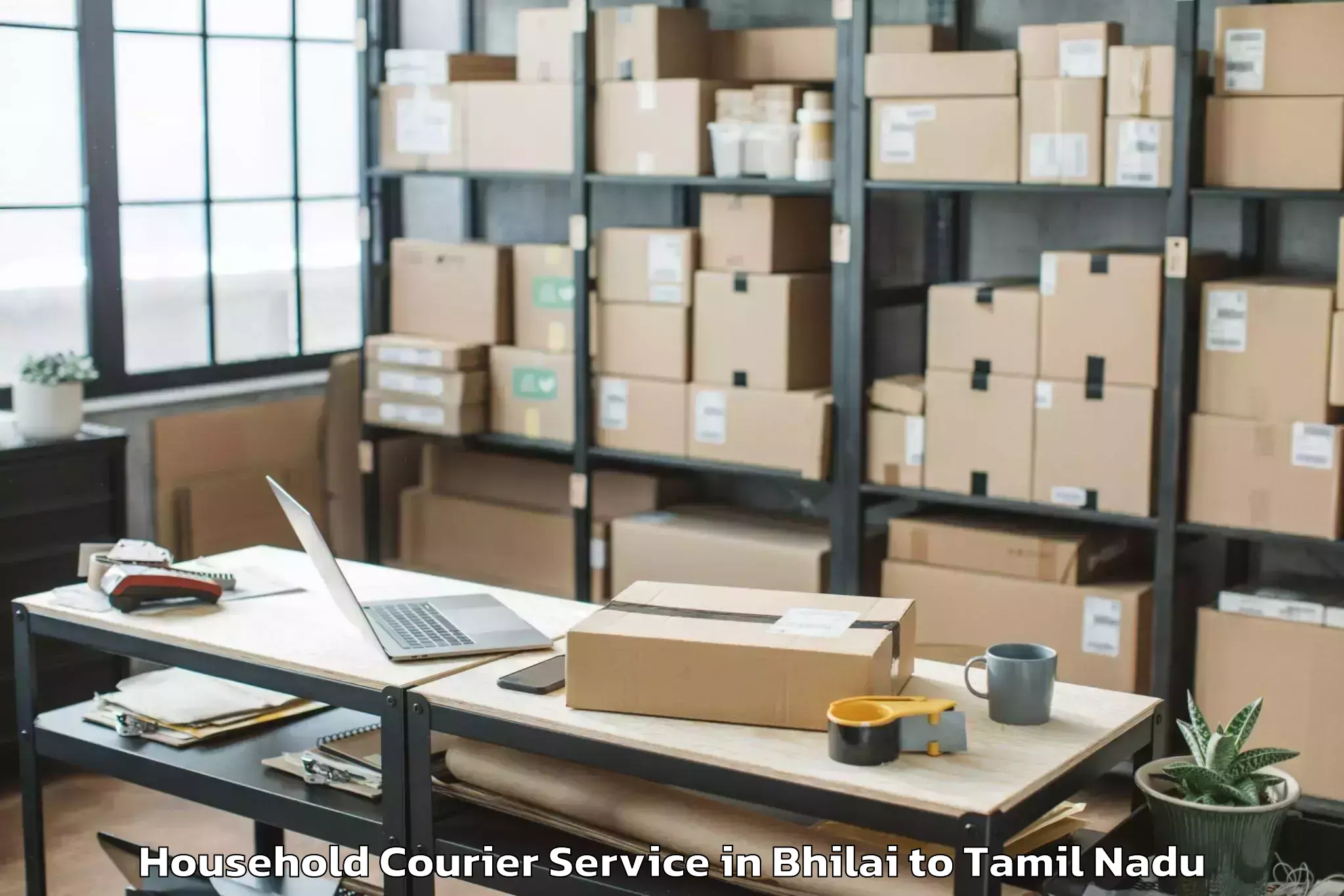 Quality Bhilai to Udumalaippettai Household Courier